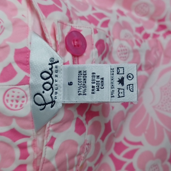 Lilly Pulitzer Pink Floral Ankle Pants - Picture 4 of 6